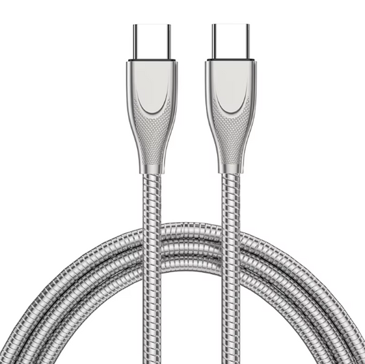 New 65W metal hose USBC-USBC quick charging cable type-c to type-c 20v3.3a data cable