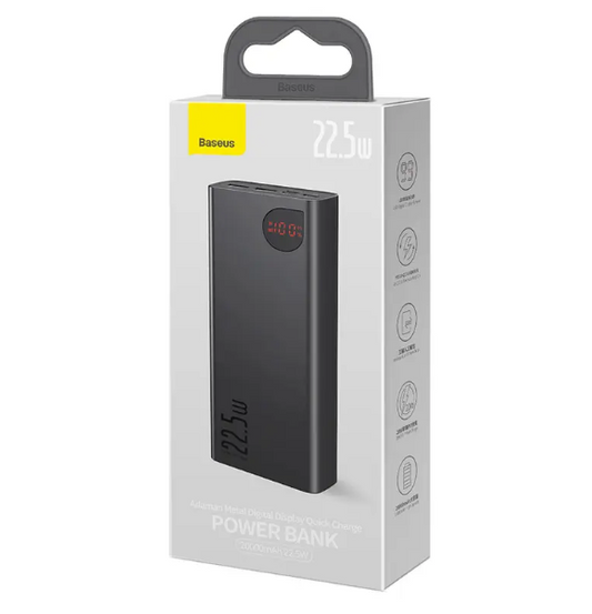 Baseus Power Bank 20000mAh 22.5W Fast Charging Powerbank Type C PD Quick Charge External Battery Charger For ALL Smart Phones